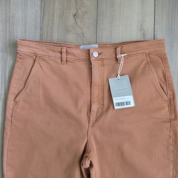 Everlane The Sim Leg Crop Ankle Rust Brown High Rise Denim Jeans Women Sz 16 - Picture 10 of 11